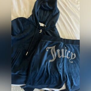 Juicy OG BIG BLING VELOUR Set - Regal Blue